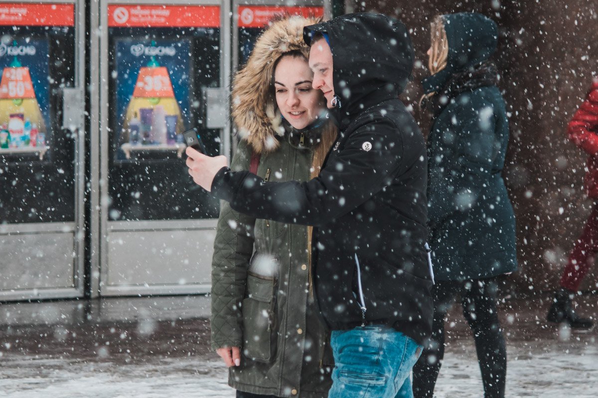 Селфи на память о первом снеге Селфи на память о первом снеге