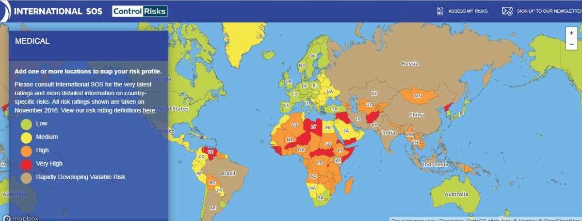 Карта уровня безопасности медицины Карта уровня безопасности медицины