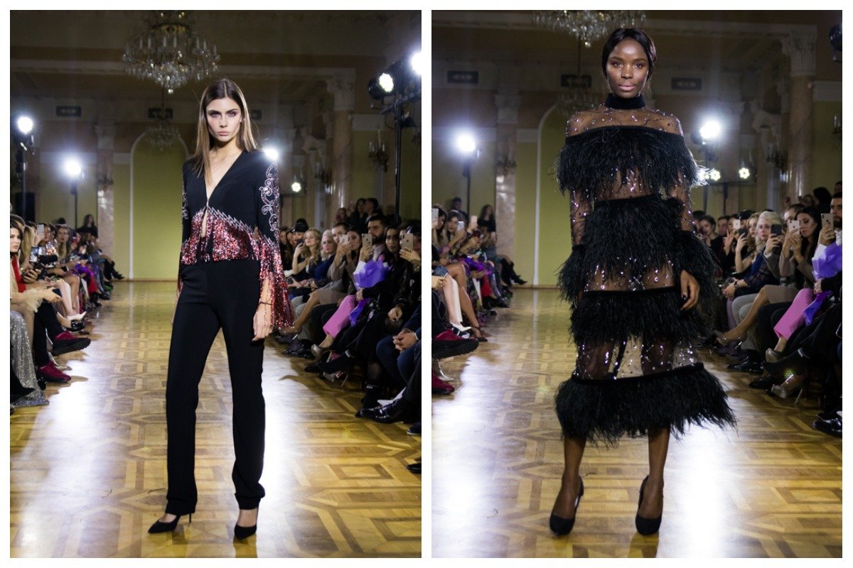 Гайк продолжает добавлять в свои платья перо Гайк продолжает добавлять в свои платья перо