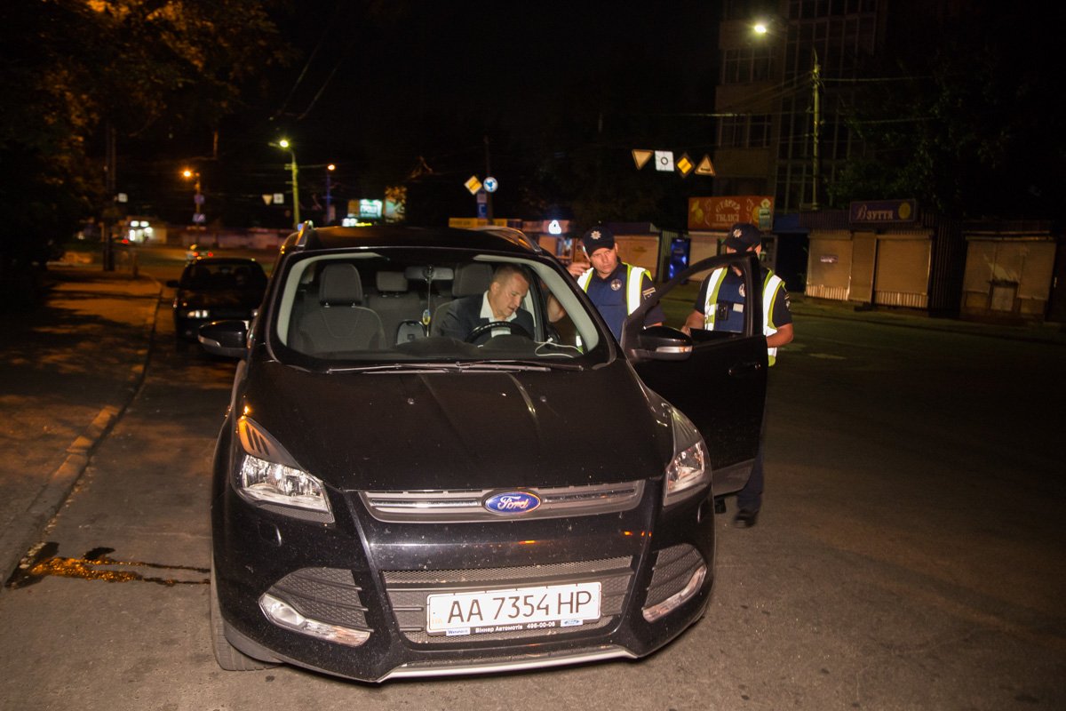 Александра Моцика в автомобиле Ford Kuga остановили ночью 25 августа