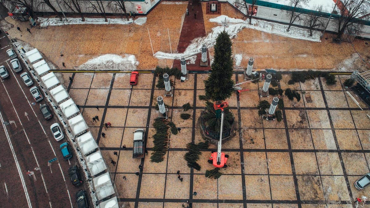 Так главная елка страны выглядит с высоты птичьего полета Так главная елка страны выглядит с высоты птичьего полета