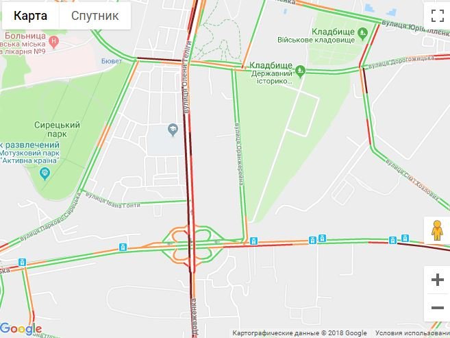 Особенно загружена улица Елены Телиги 