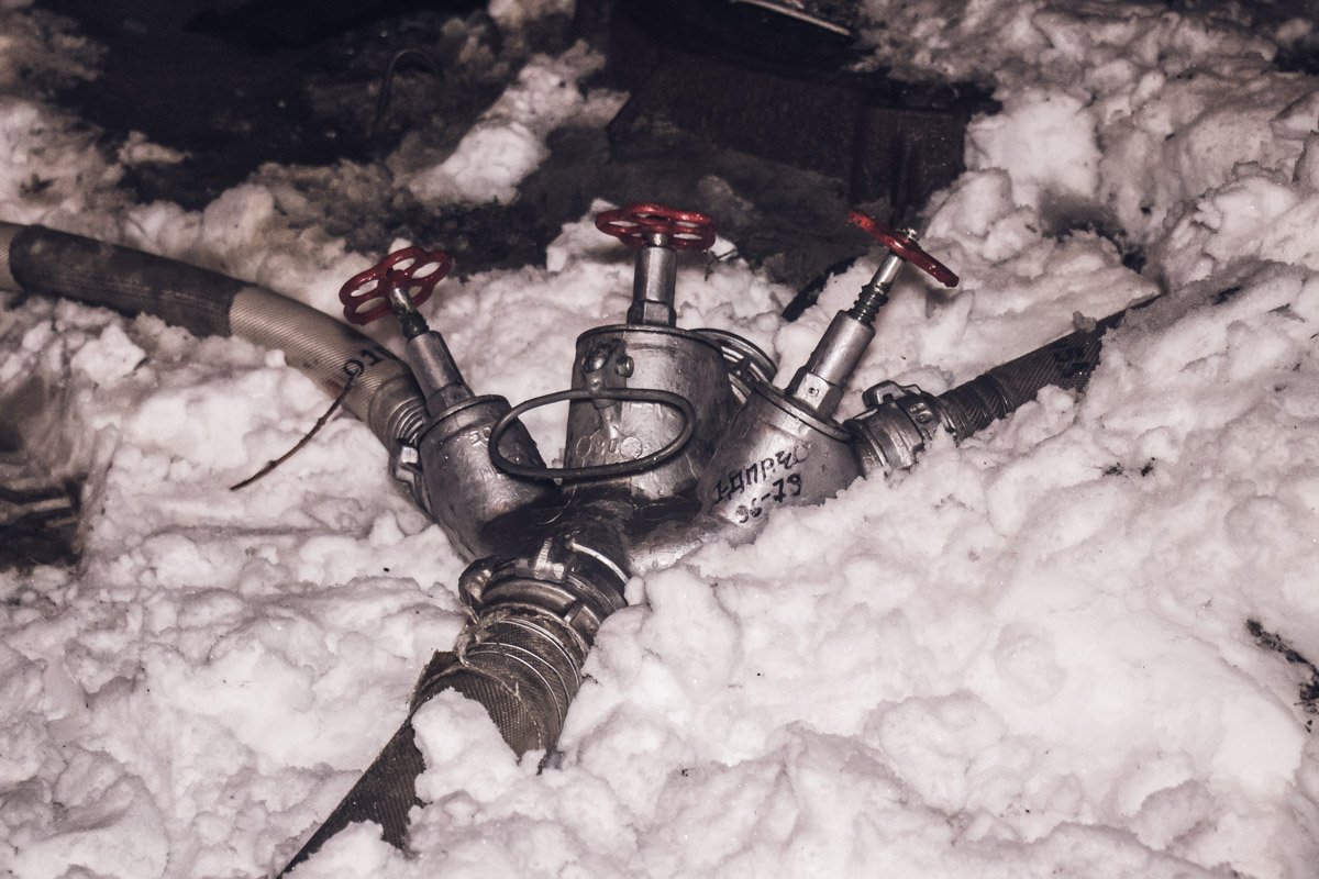 В момент пожара в помещении никто не находился