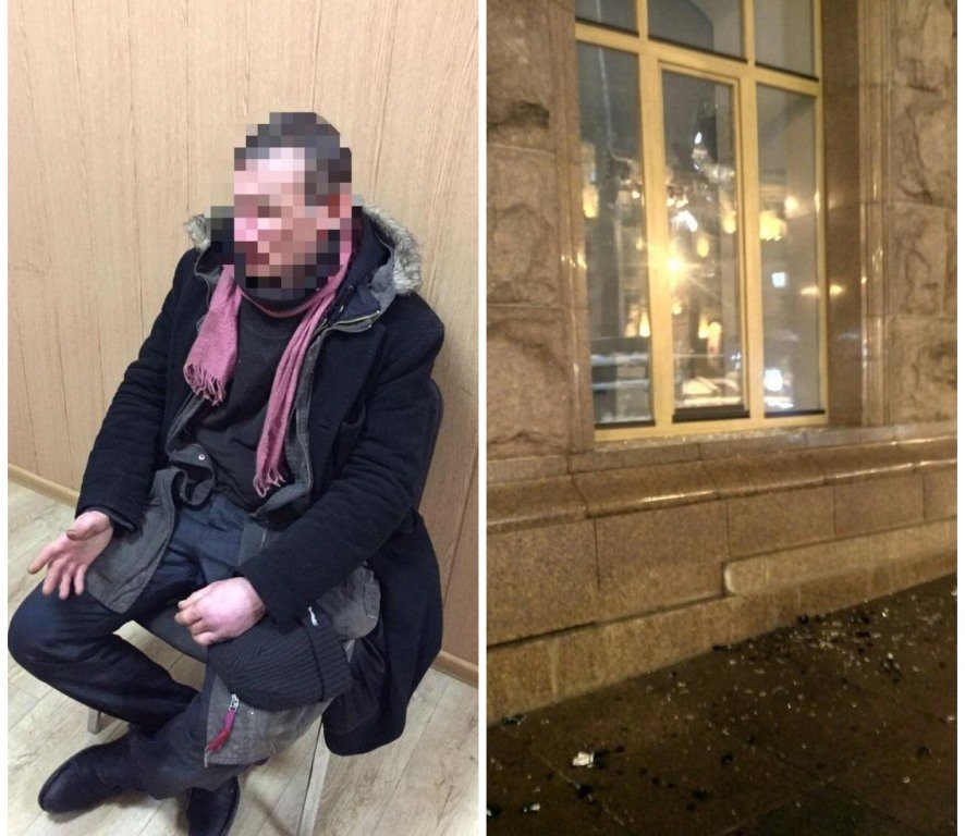 43-летний мужчина разбил бутылками окно в здании КГГА 43-летний мужчина разбил бутылками окно в здании КГГА