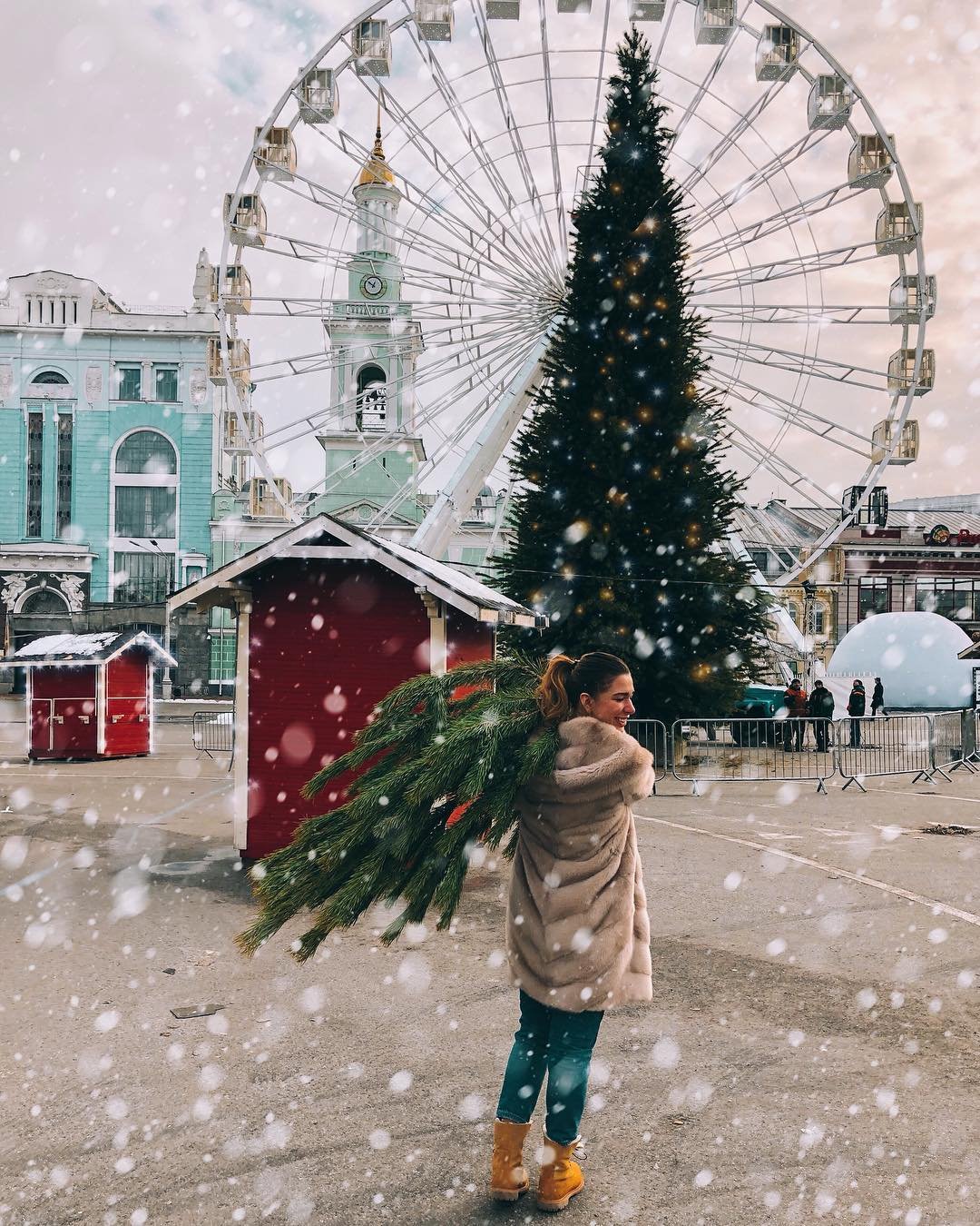 Елки появляются не только на главных площадях Киева, но и в домах жителей столицы. Фото: @sinitskaya_irina