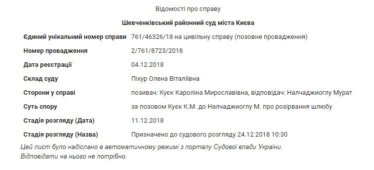 Ани Лорак разводится с Муратом Налчаджиоглу