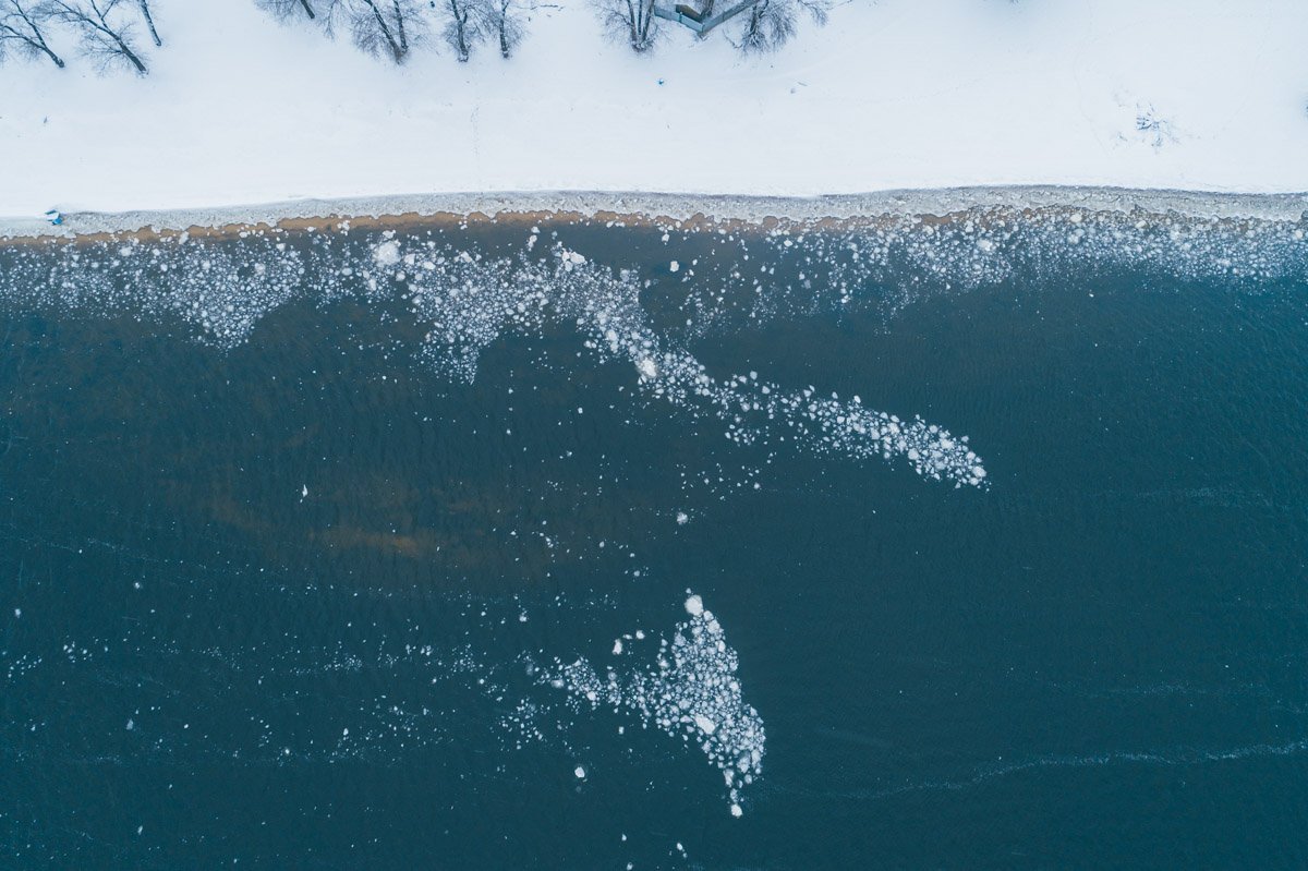 А вот так выглядит зимний Днепр