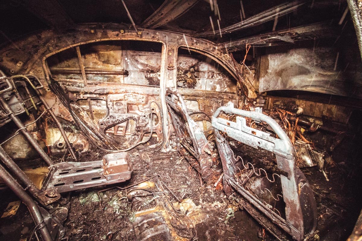 К счастью, в это время в автомобиле никого не было