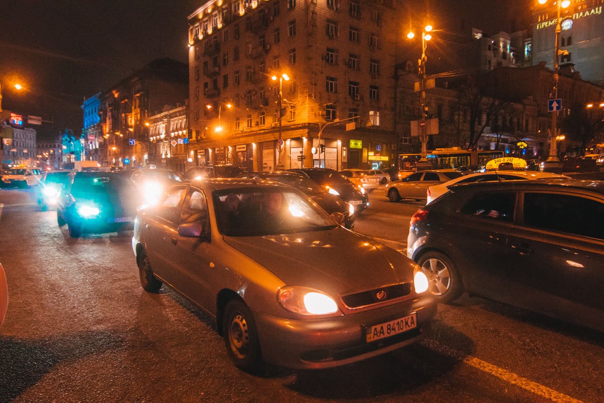 Из-за аварии образовалась пробка