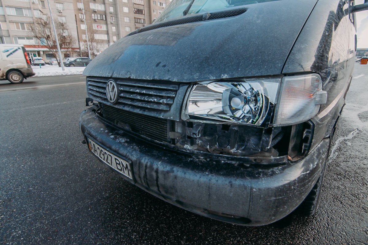 Водитель микроавтобуса также не пострадал