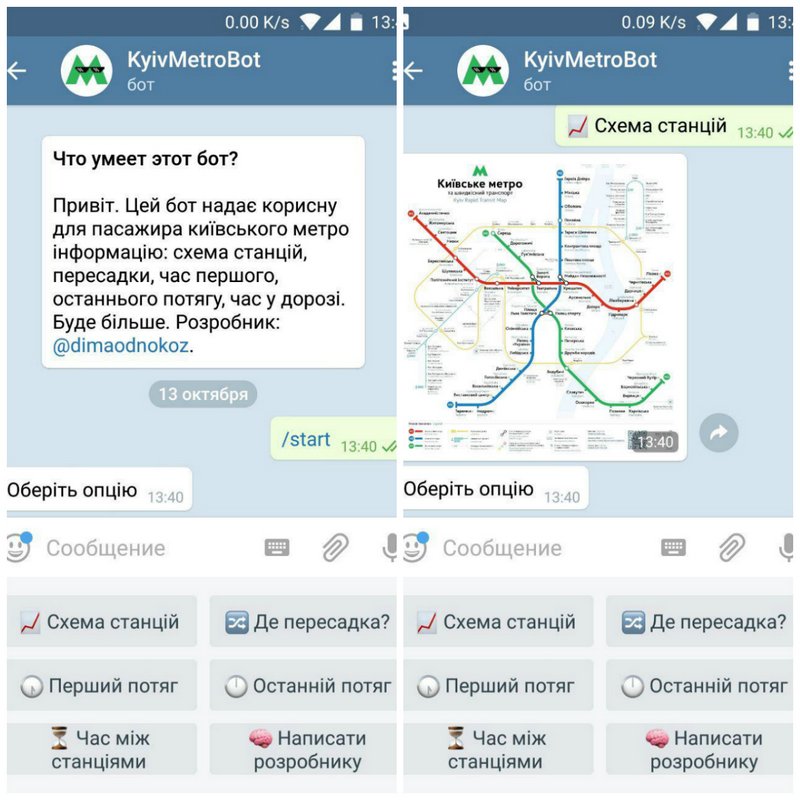 Многофункциональный бот киевского метрополитена Многофункциональный бот киевского метрополитена