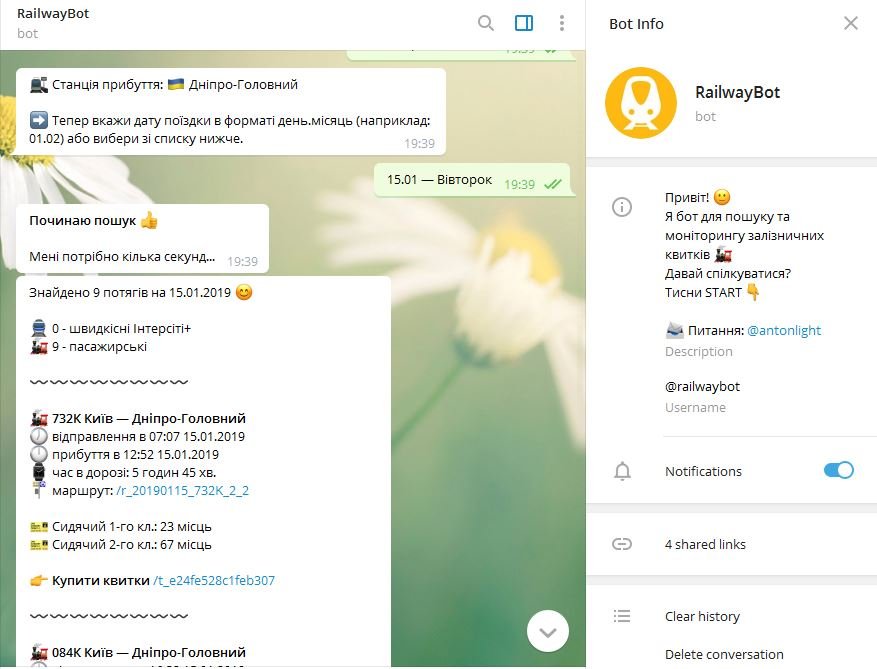 Бот, при помощи которого можно купить билеты на поезд Бот, при помощи которого можно купить билеты на поезд