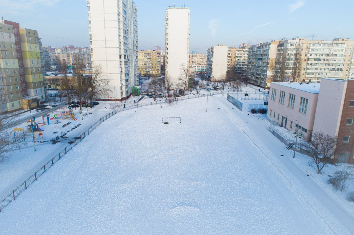 Так место реконструкции выглядит с высоты 