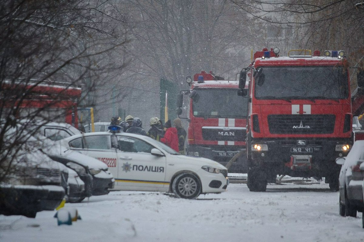 В среду, 23 января, в Киеве по адресу улица Зои Гайдай, 10а произошел пожар