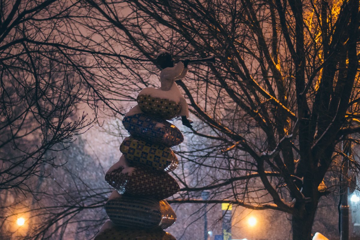 Подушки под снежным одеялом Подушки под снежным одеялом