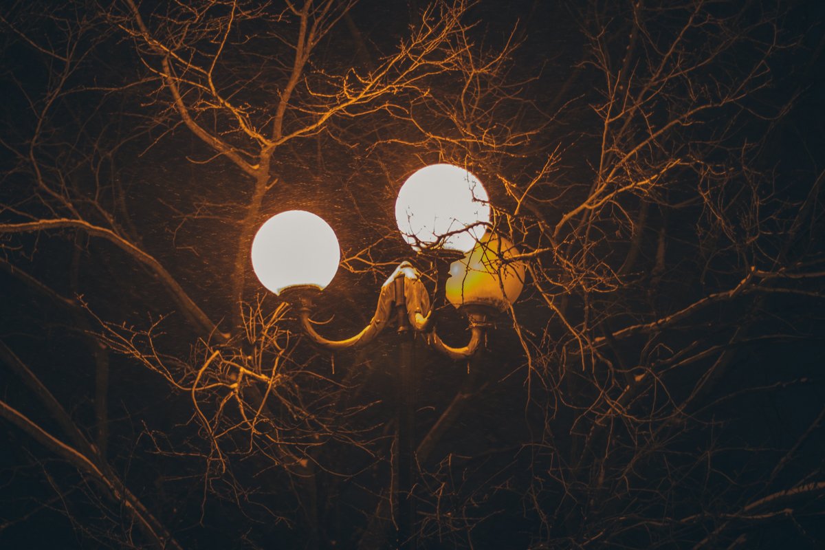 В снежную зиму все прекрасно видно и без фонарей В снежную зиму все прекрасно видно и без фонарей