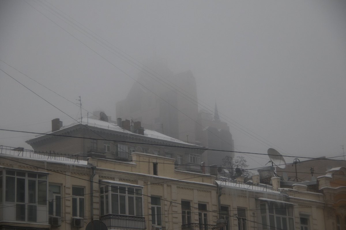 В утреннем сизом тумане мир кажется загадочным