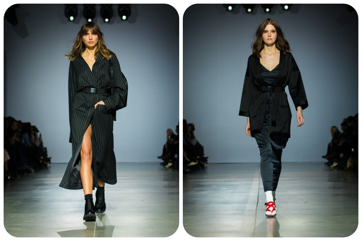 Различные по своей структуре и цвету, объединенные общим стремлением вверх из-за возросших формы плеч и воротники-стойки