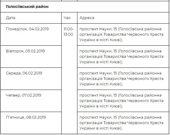График приема в Голосеевском районе График приема в Голосеевском районе