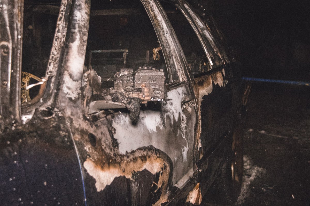 Автомобиль выгорел практически полностью 