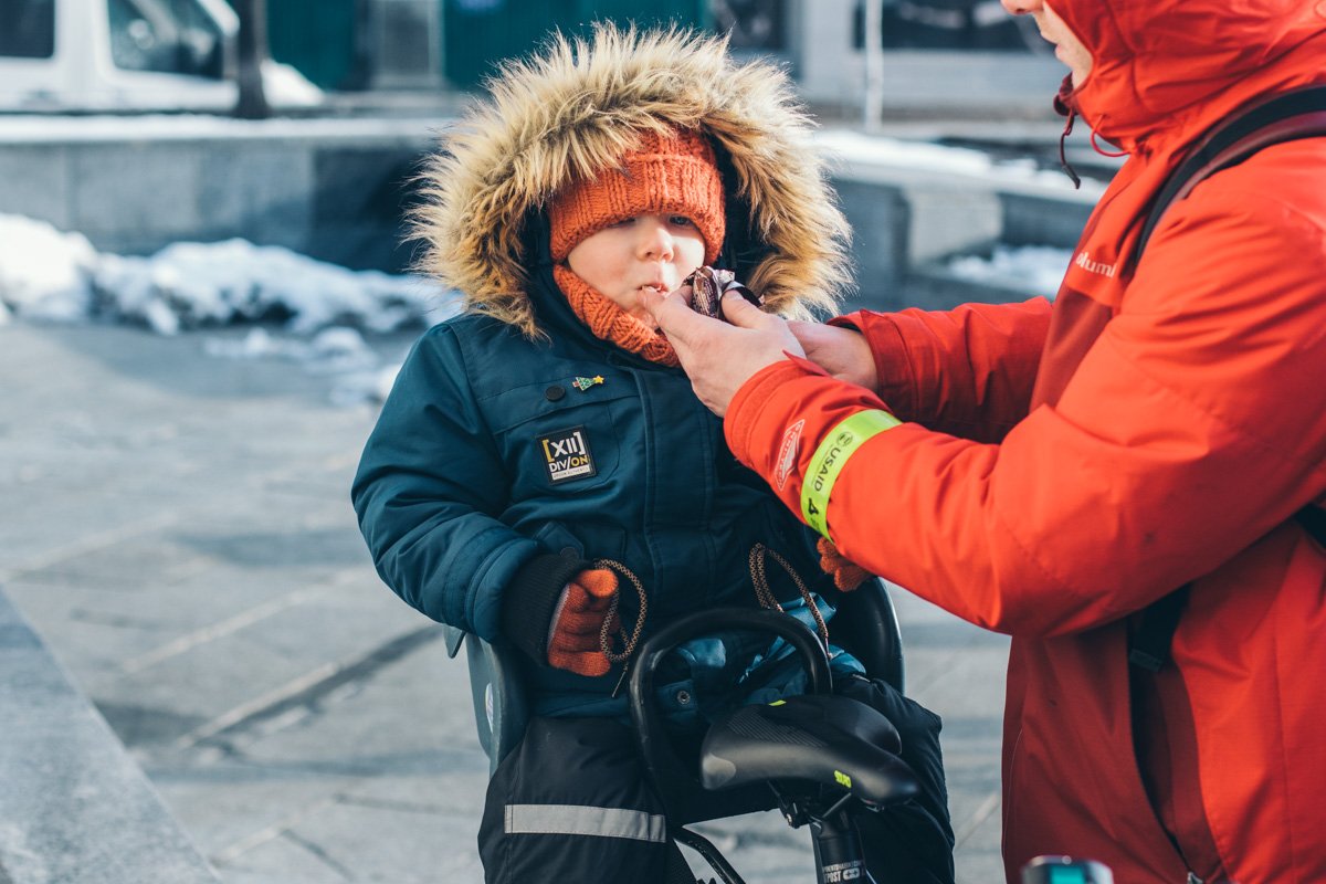 Самый крохотный велосипедист этой акции Самый крохотный велосипедист этой акции