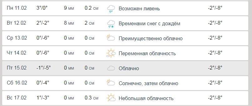 Популярный международный сайт погоды Accuweather также прогнозирует дожди и снег в Киеве