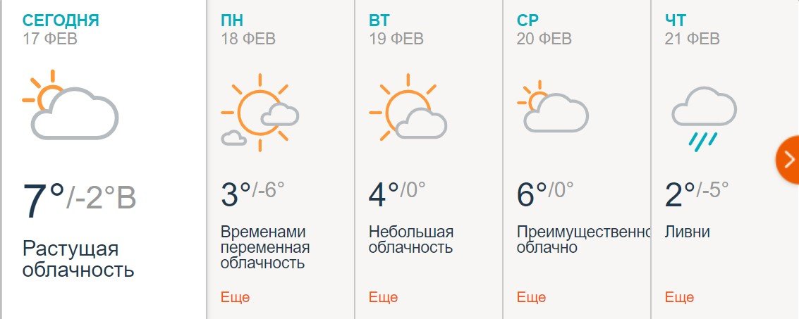 Accueweather прогнозирует постепенное похолодание