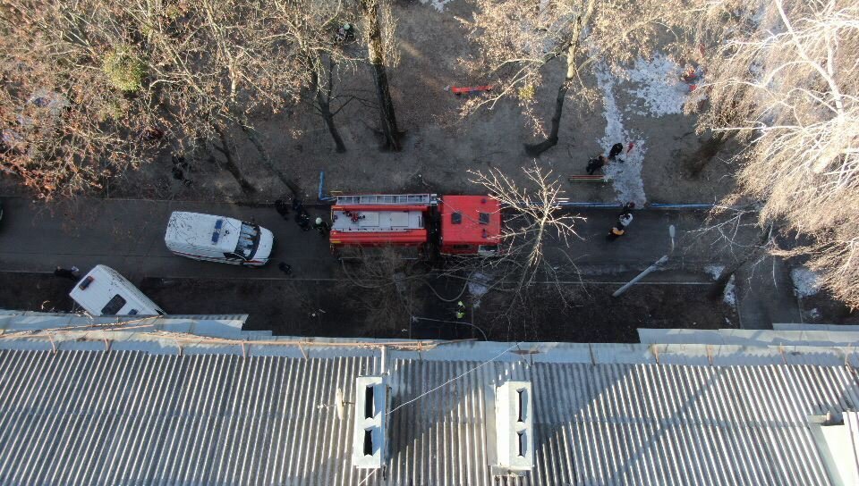 19 февраля в Киеве по адресу улица Маршала Гречка, 8г произошел пожар 19 февраля в Киеве по адресу улица Маршала Гречка, 8г произошел пожар