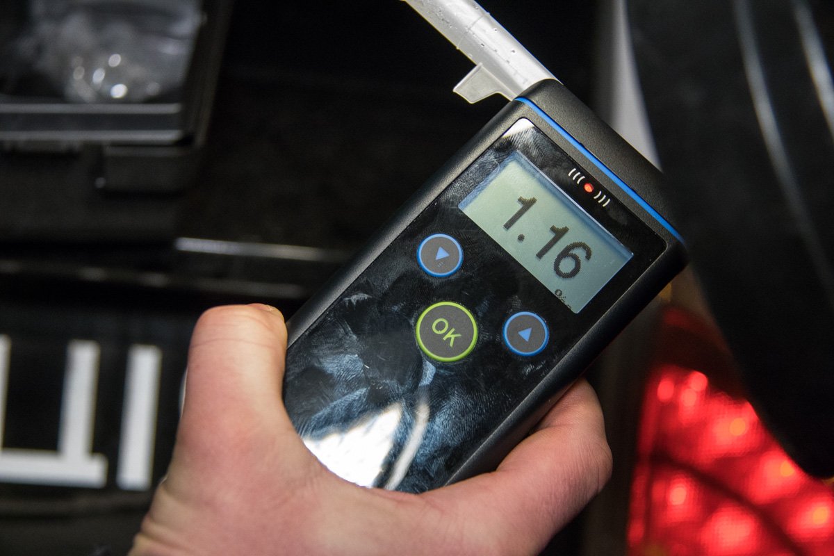 Прибор показал 1,16 промилле