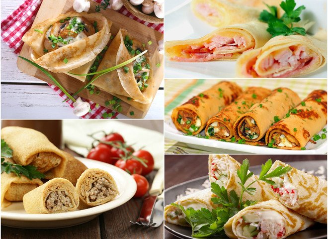 Нужно нафаршировать блины разными начинками, и кому какая попадется, то и ждет впереди