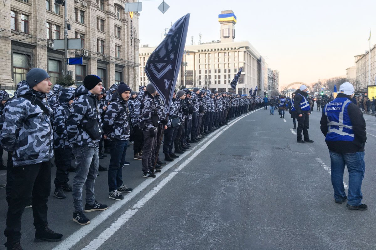 Колонны дружинников разделены по областям, они двигаются по команде Колонны дружинников разделены по областям, они двигаются по команде