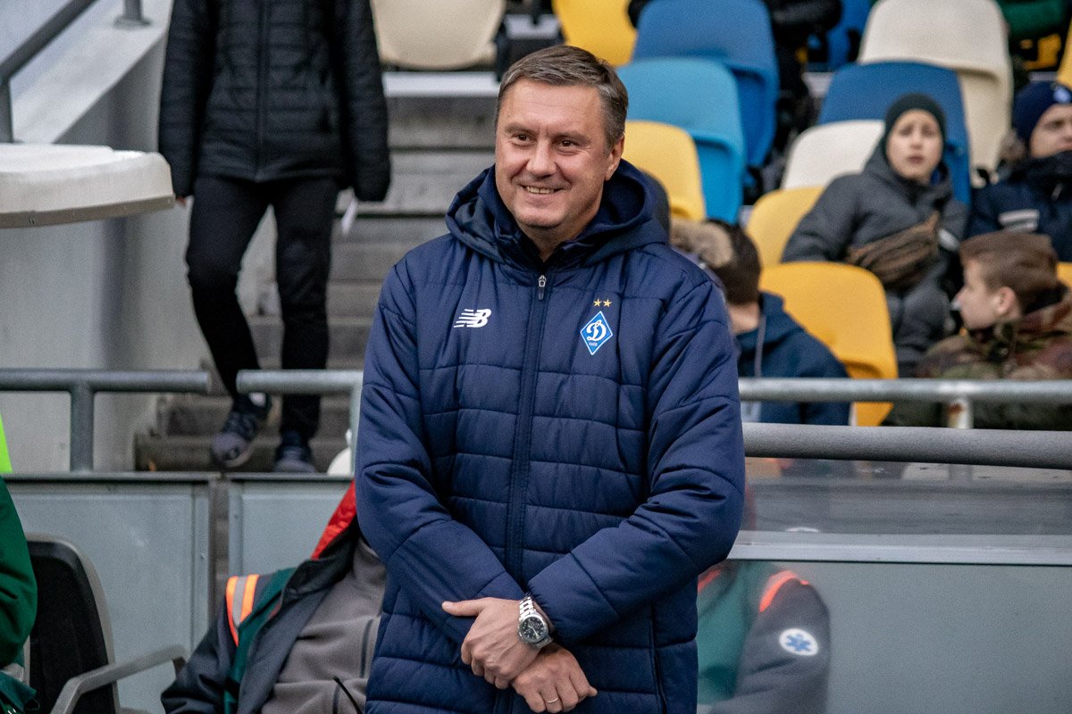 Главный тренер "Динамо" Александр Хацкевич пребывал в хорошем расположении духа