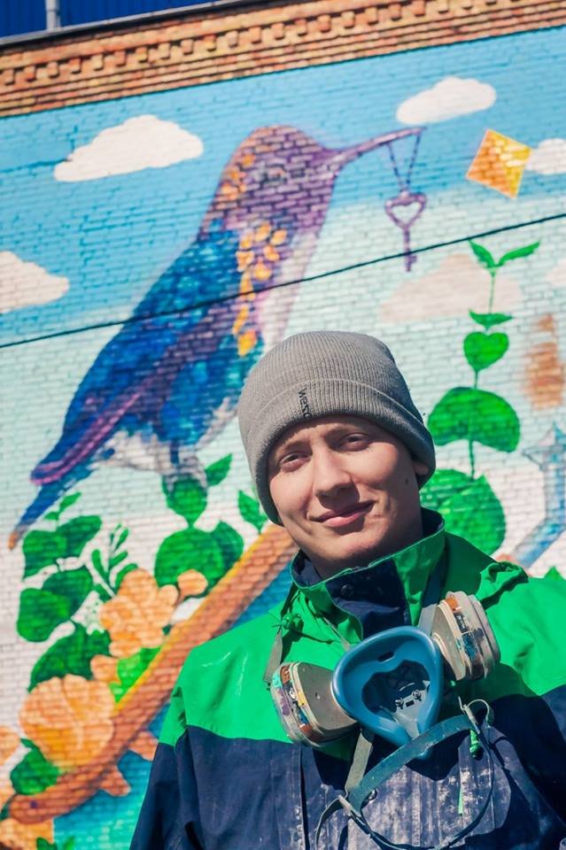 Стрит-арт художник Виталий Гидеван Стрит-арт художник Виталий Гидеван