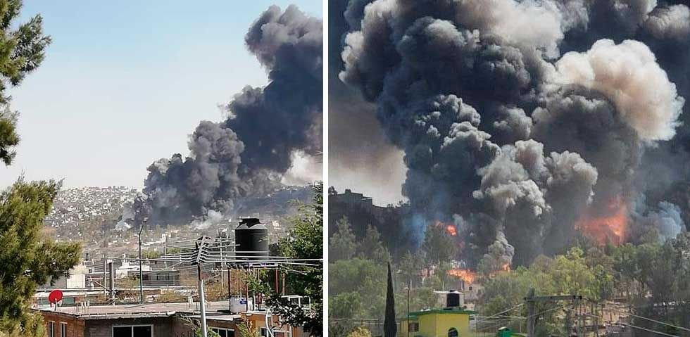 В мексиканской столице Мехико, у холма Ломас-де-Шоколен произошел взрыв пиротехнических мастерских