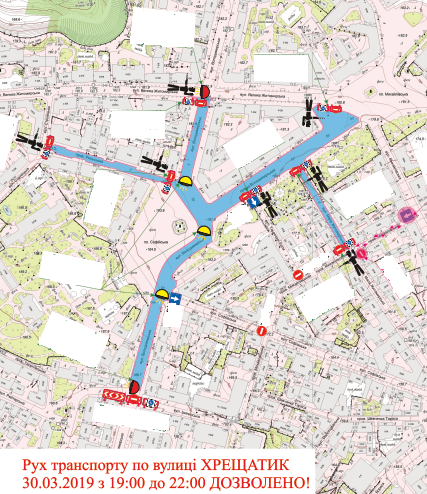 Крещатик будет свободен для объезда площади на время проведения фестиваля на Софийке