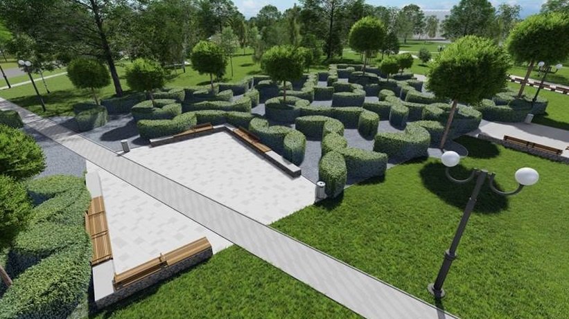 Также в зоне отдыха планируют создать зеленый лабиринт Также в зоне отдыха планируют создать зеленый лабиринт