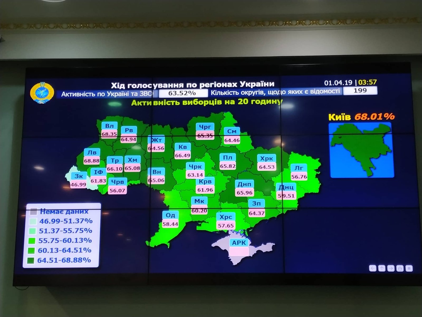 Сколько людей проголосовали в Киеве и области на выборах Президента Украины 2019 1