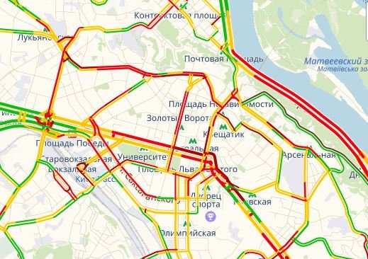 Особенно загруженным оказался центр города Особенно загруженным оказался центр города
