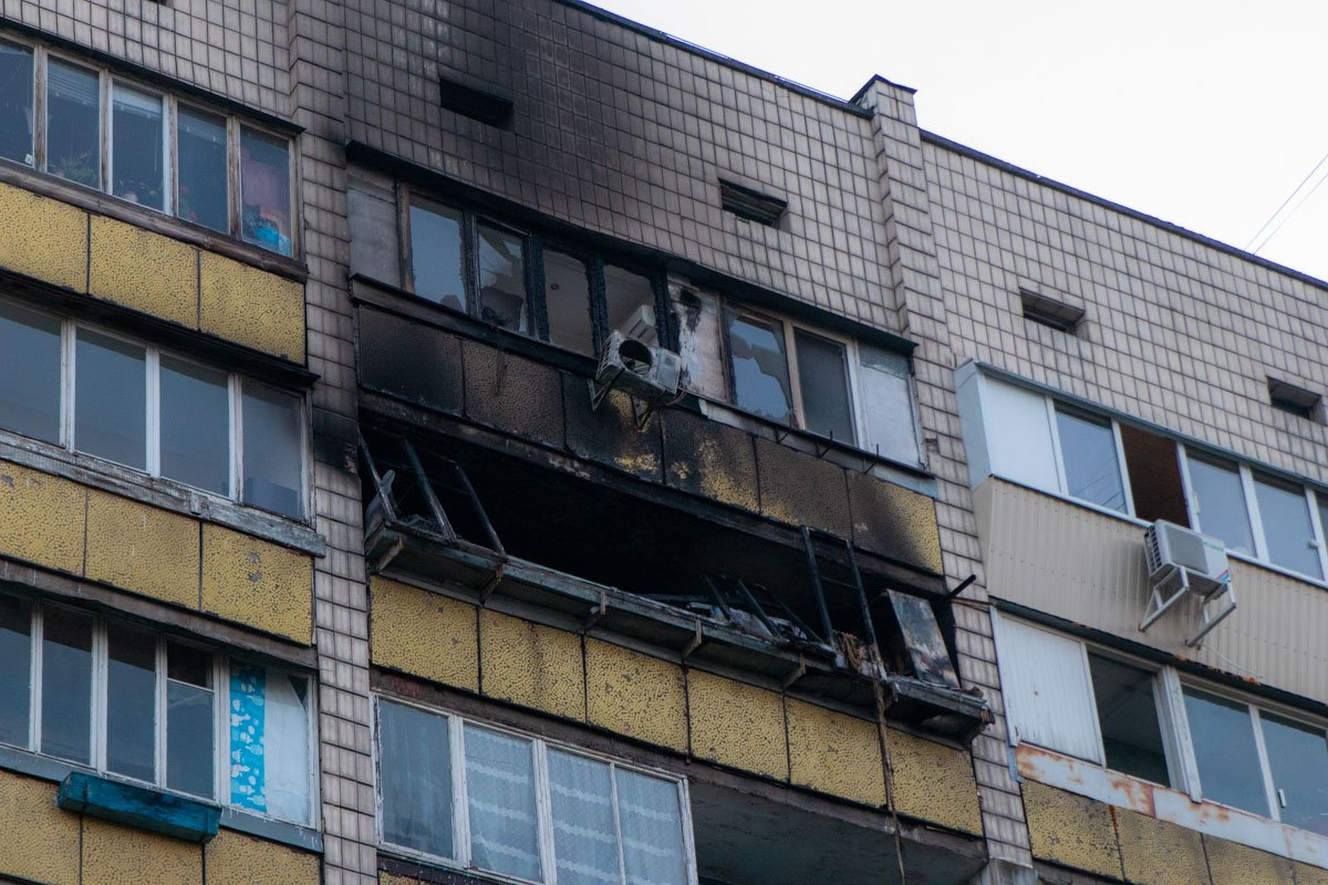 Пожар случился на 8 этаже