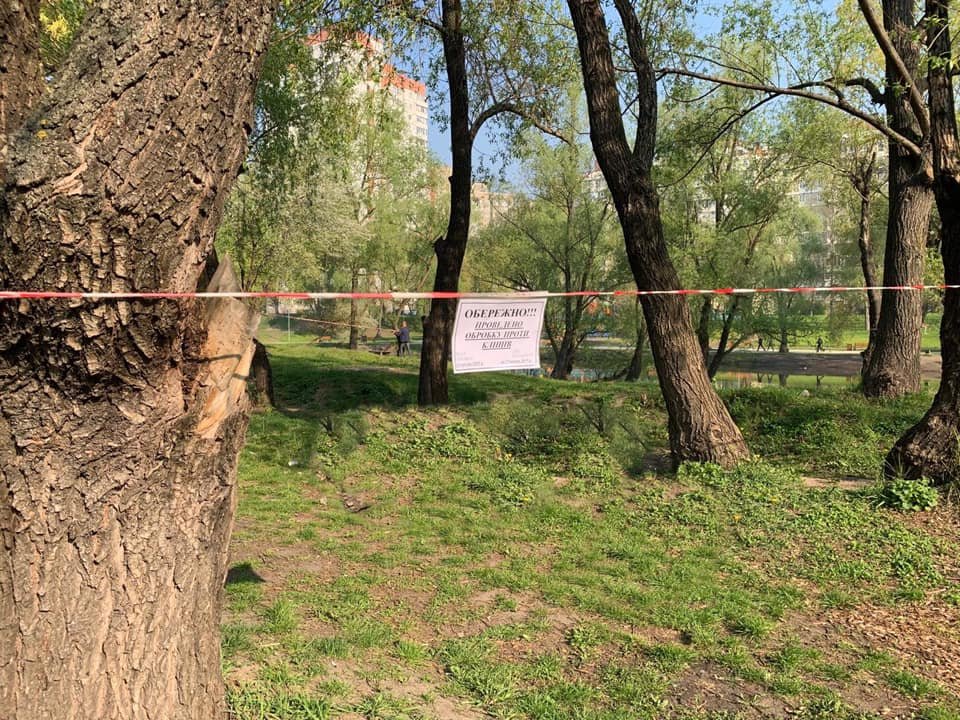 Опасные места оградили лентой