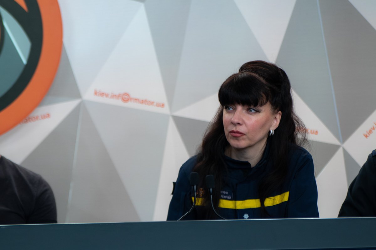 Начальник сектора связей со СМИ и работы с общественностью ГУ ГСЧС Украины в Киеве Светлана Водолага