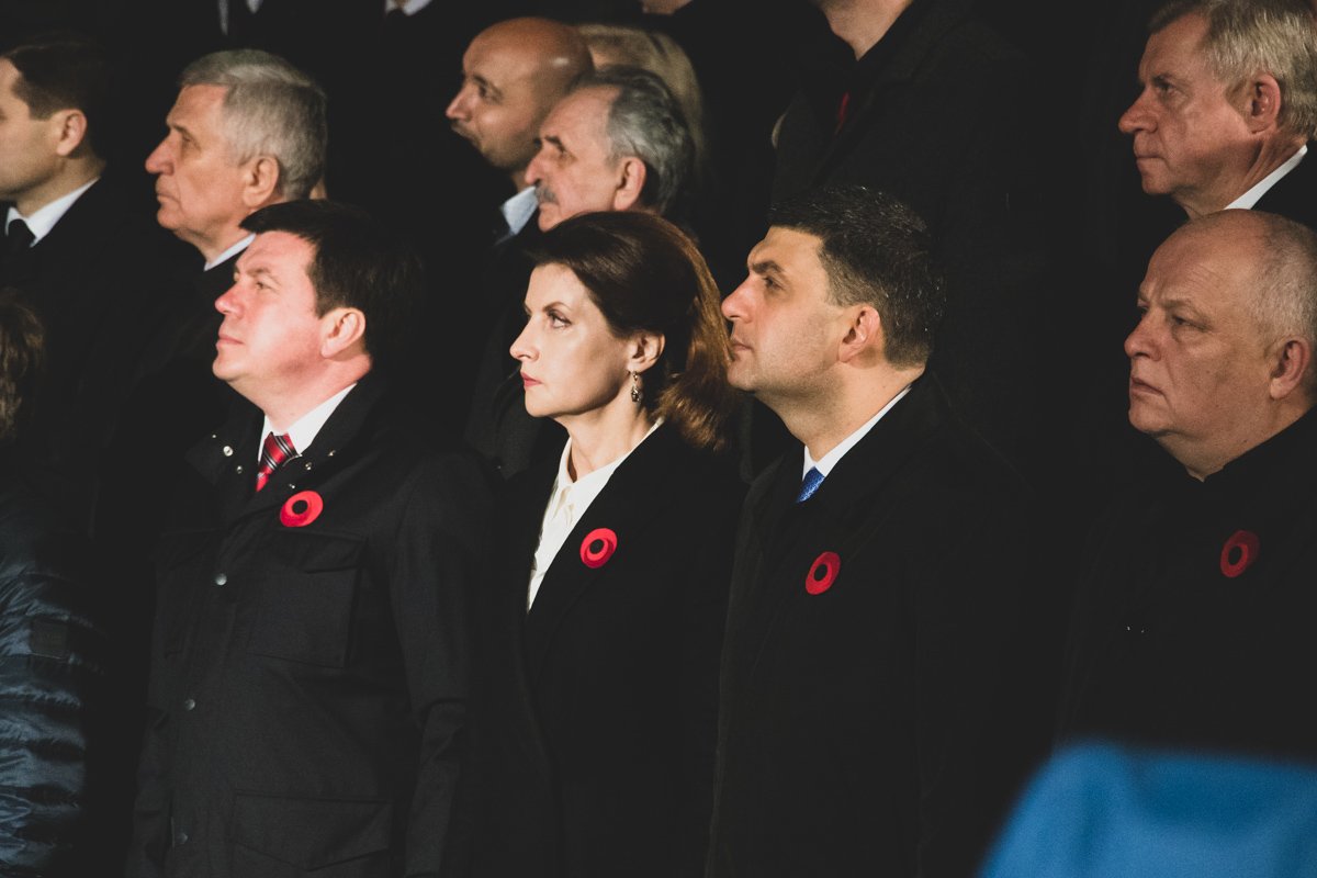 На акции также присутствовал премьер-министр Украины Владимир Гройсман