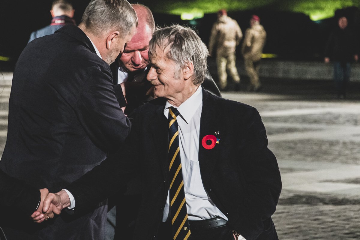 Также на мероприятие прибыл один из лидеров крымскотатарского национального движения Мустафа Джемилев