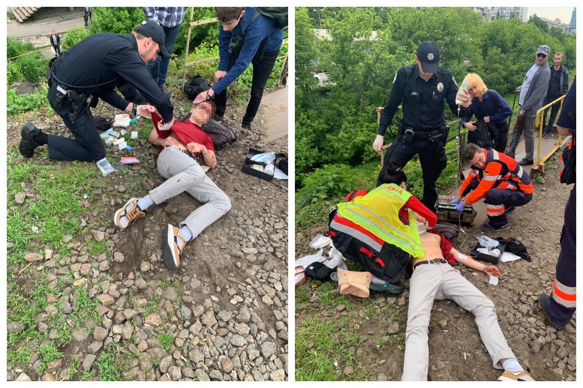 Патрульные оказали первую помощь пострадавшему