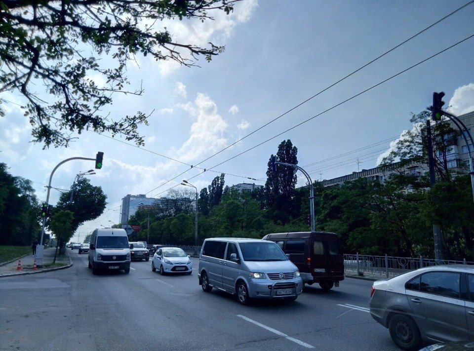 Так выглядит новый светофор на Голосеевском проспекте