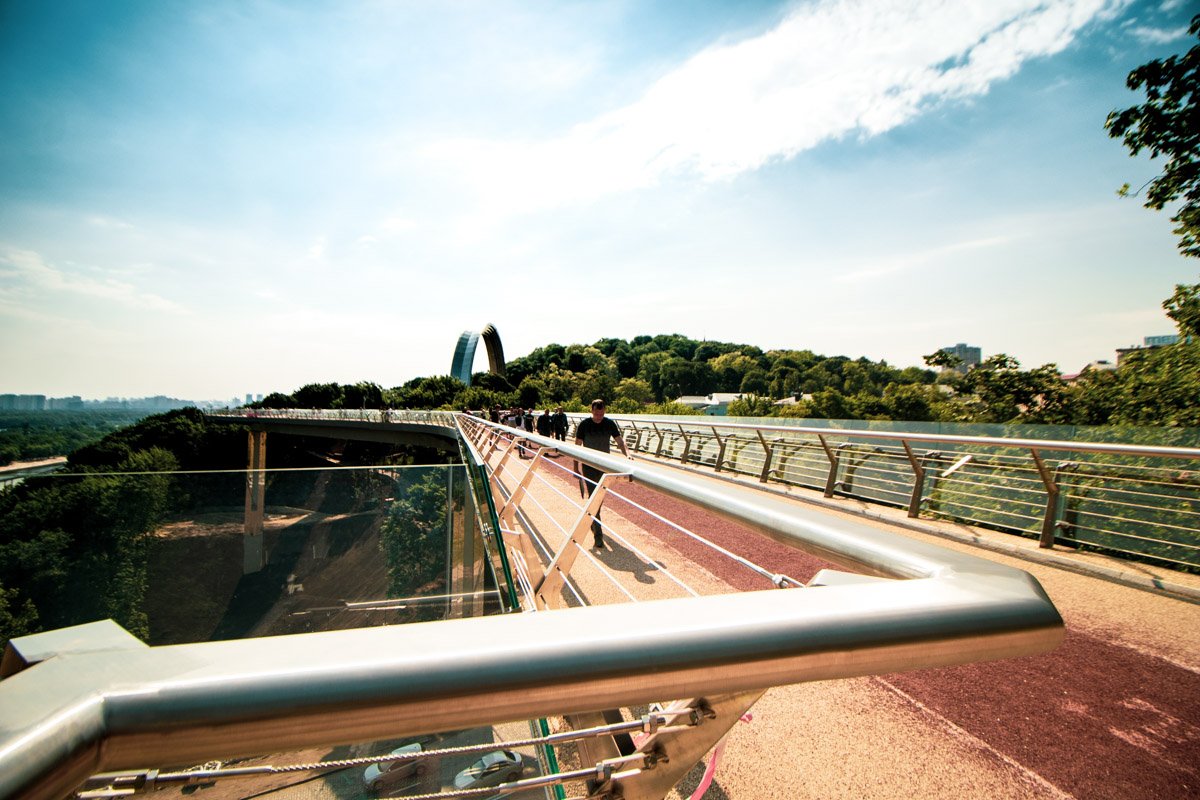 Вид на мост с Владимирской горки Вид на мост с Владимирской горки