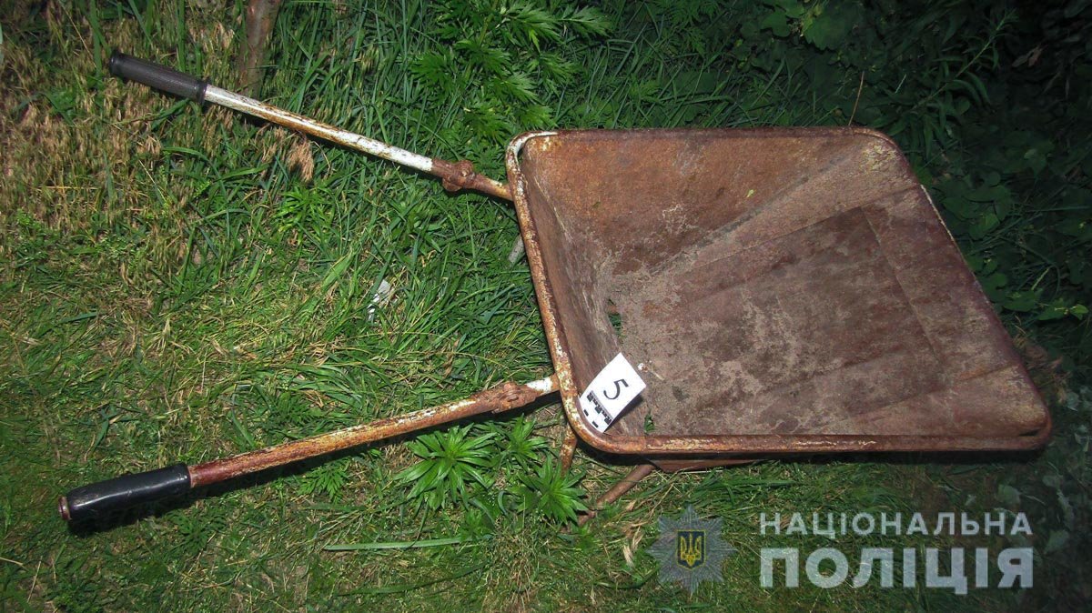 Мужчина вывез зарубленное тело в конец огорода на тачке и закопал его