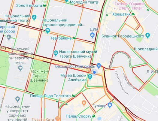 Пробки сковали центр Киева