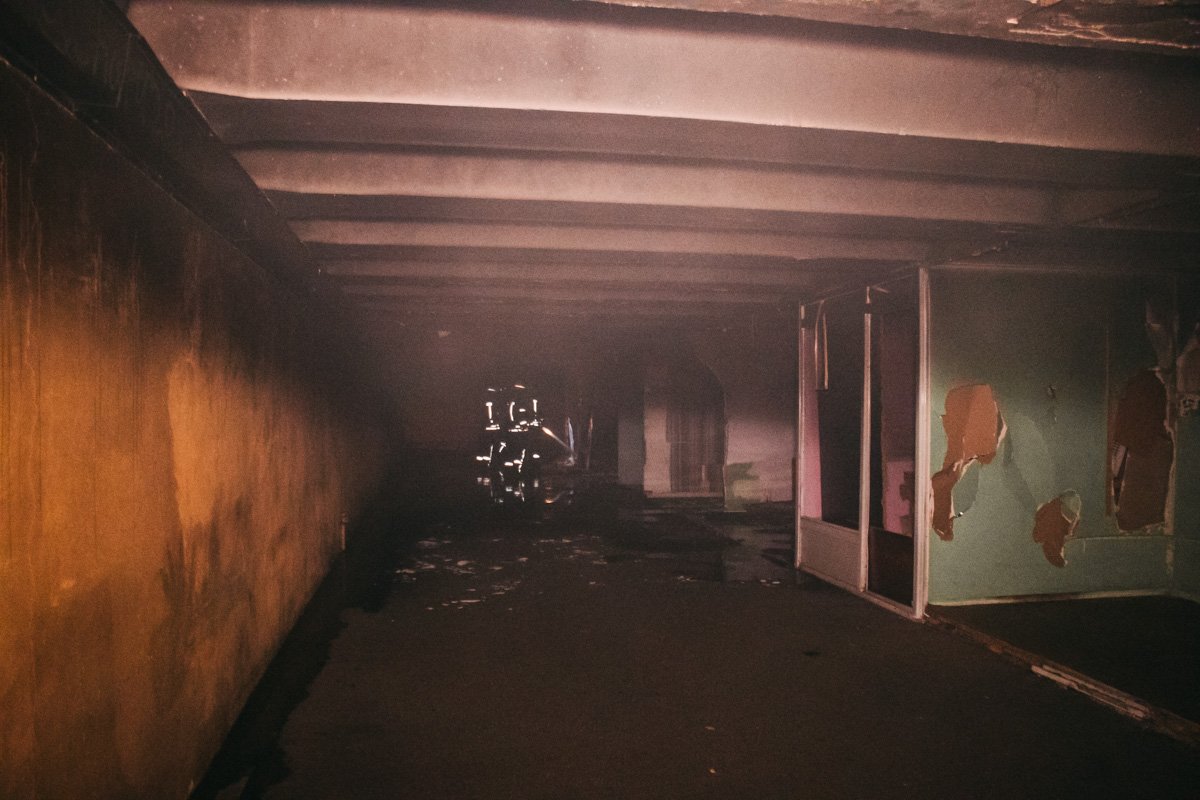 Вспыхнул один из киосков под землей