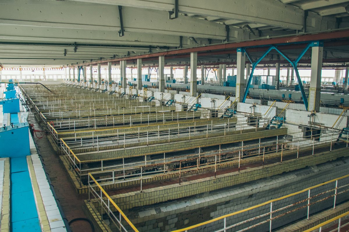 Станция быстрых фильтров напоминает каскад бассейнов 